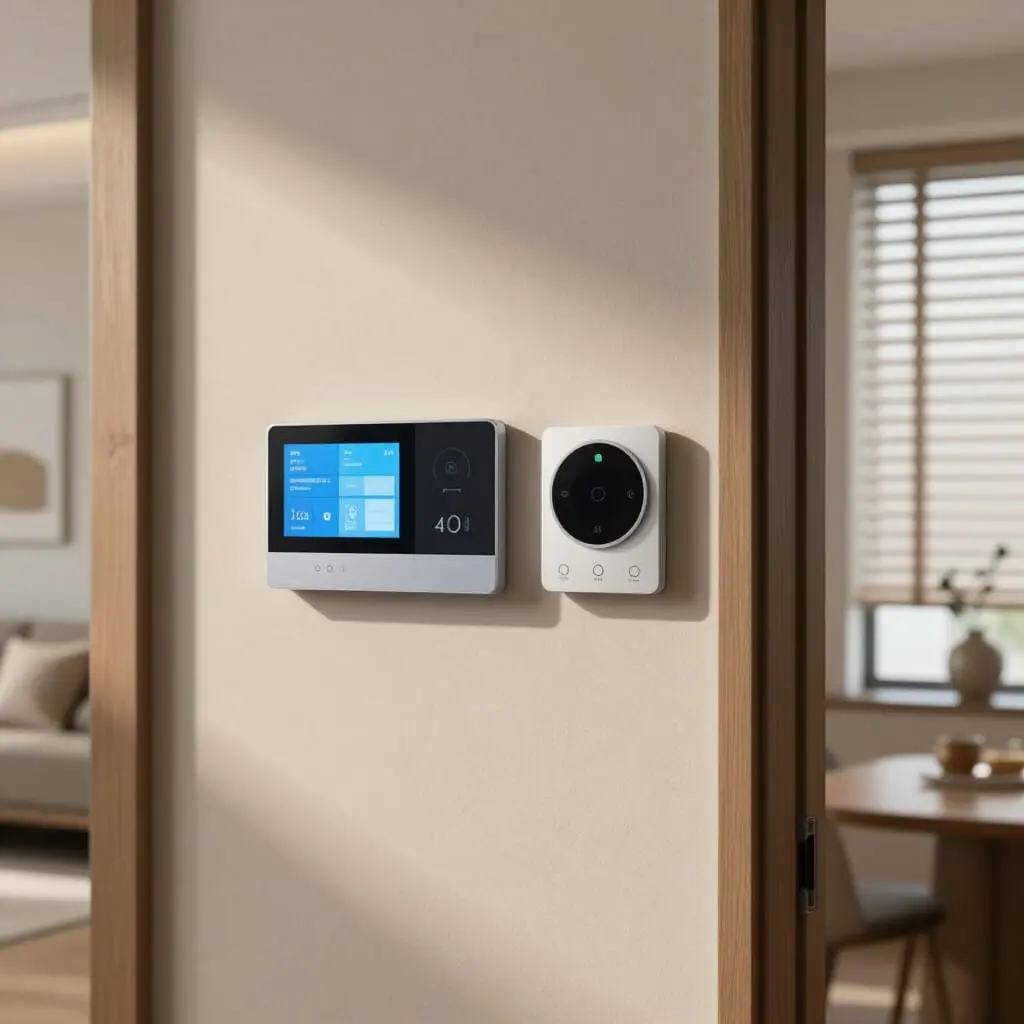 Installation domotique complète dans une maison connectée moderne