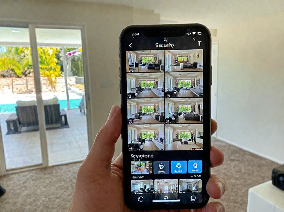 Interface d'application de surveillance sur smartphone